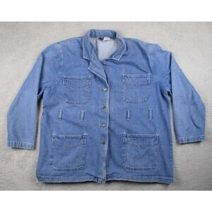 Baccini Blue Denim Jacket Women's Size 2X no belt